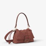 FENDI Mamma Baguette Medium Brown ostrich leather bag - Image 2